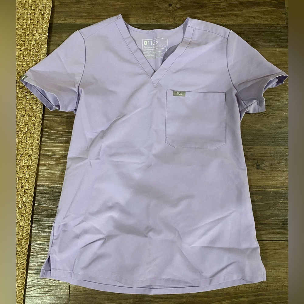 Extra Small Light Purple Figs Scrub Top